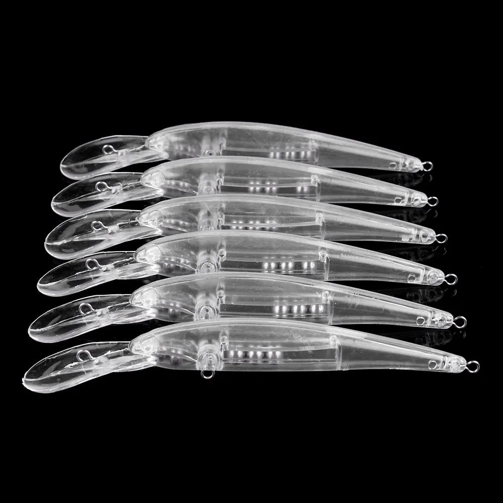 12.5cm 8.5g Unpainted Fishing Minnow Lure Handmade Artificial Semifinished Plastic Lure