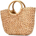 Women's Summer Beach Bag Big Capacity Travel Tote Purse Portable Straw Paper Handbag