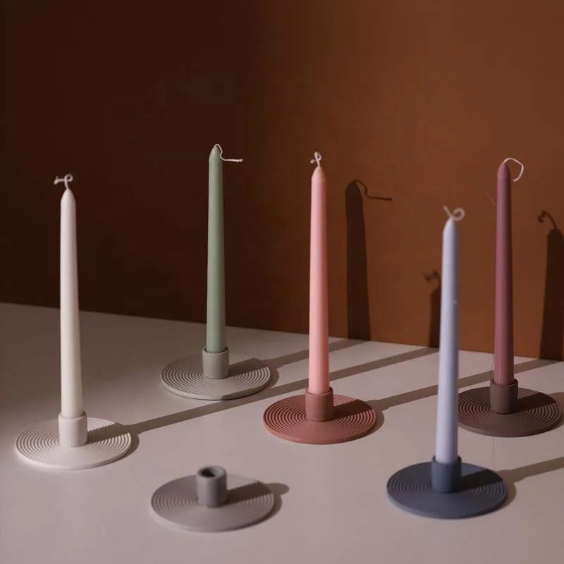 Nordic Single Hole Ceramic Candlestick Holder for Home Christmas Decor with Elegant Candle Base