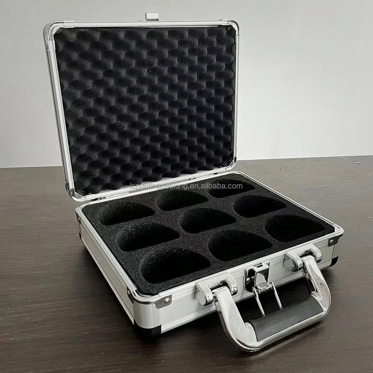 Dental Lab Box 9 Slots Standard Dental Model Packaging Display Box Dental Model Organizer Aluminium Tool case