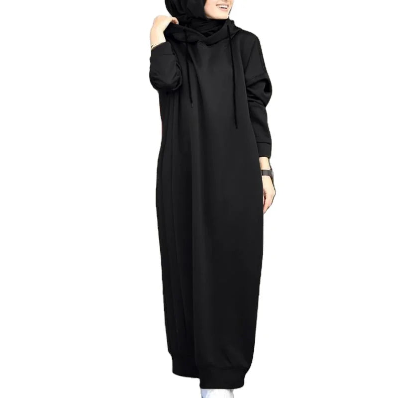 Wholesale OEM/ODM Long Sleeve Sweatshirts Dubai Turkey Sport Wear Abaya Muslim Hoodies for Women Modest Islamic Clothing