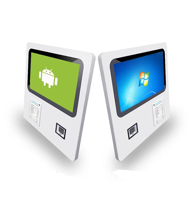 New Arrivals 15.6 Wall Mount Self Service Kiosk With Printer QR NFC Scanner With Power Sellers