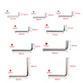 Supply L-Type Stainless Steel Wrenches Nickel-Plated Extended Allen Wrenches Black Hex Wrenches Hex Key Hardware Hand Tools