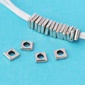 Tiny Genuine 925 Sterling Silver Flat Square Spacer Beads for Accessories Diy Handmade Jewelry Findings