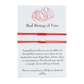Two Piece Set Simple Braided 7 Knot Designed Friendship Lovers Couple Wish Lucky Red String of Fate Bracelet With Card