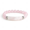 2022 Elastic Thread Braided Pink Crystal Agate Bracelet Natural Tiger Eye Stone Bracelet Custom Wholesale