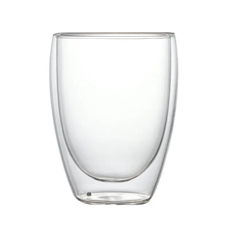 Hot Selling 600ml Round Double Wall Borosilicate Glass Cup Clear Mug with Handle or Without Handle for Juice and Coffee