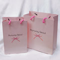 Custom Luxury Clothing Retail Bag Packing Pink Gift Bag Bolsas De Papel Shopping Packaging Paper Bags With Handles for Jewelry