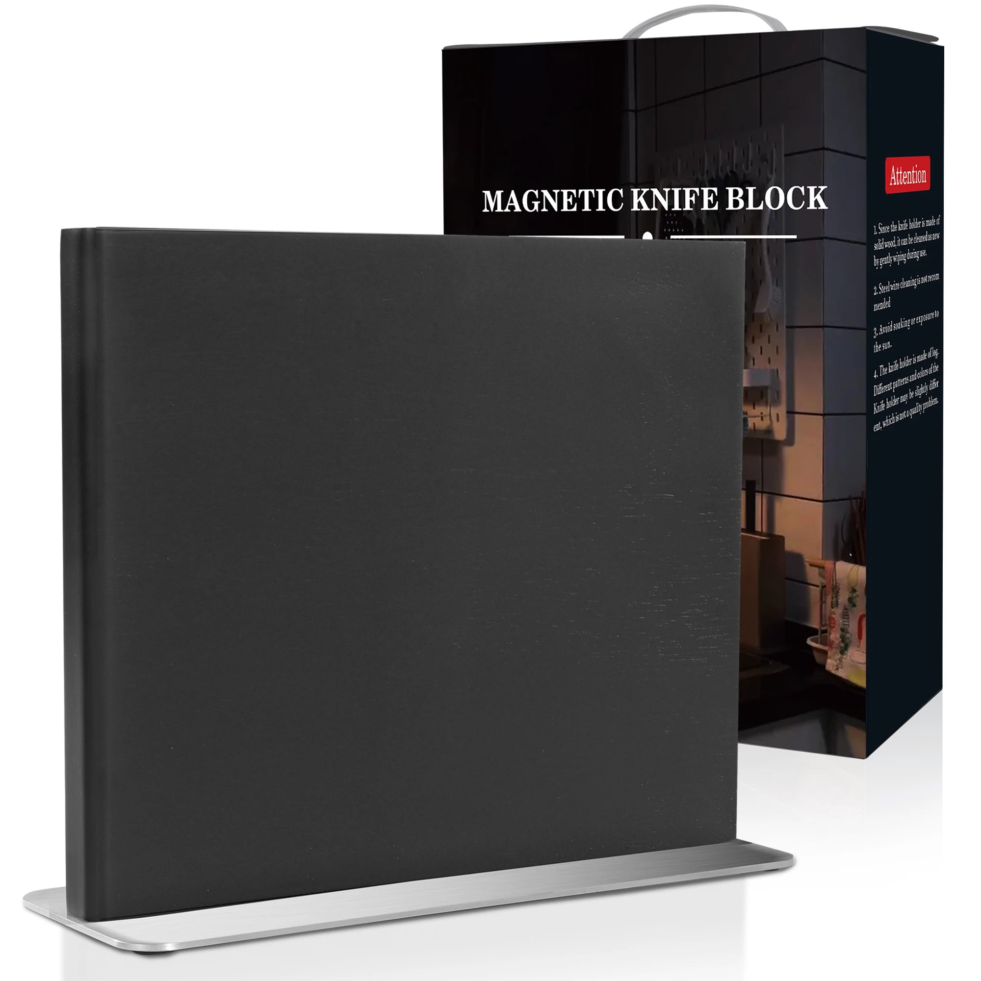 New Style Multifunctional Wooden Kitchen Knife Set Block Strong Enhanced Magnets Chopping Block