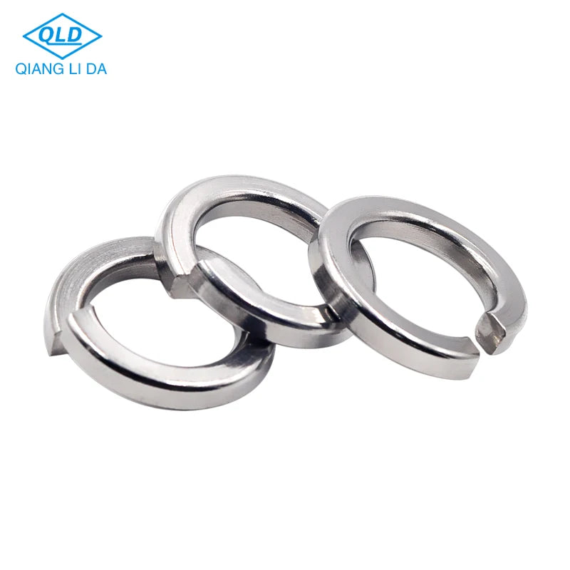 Factory Direct QLD Brand US Metric ANSIB18.21.1 Stainless Steel Flat Split Spring Lock Washers A2/A4 DIN127 M6 Compatible Heavy
