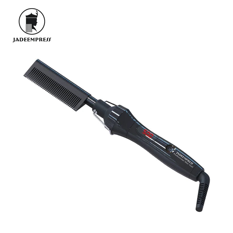 Private Label 500 Degree Hot Comb High-Temperature Ceramic Electric Hair Comb for Household or Hotel Use with LCD Display