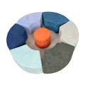 Crawling and Sliding Kids Play Couch Play Building Blocks With 7 Pillows Children Sofa Leather Cover Washable