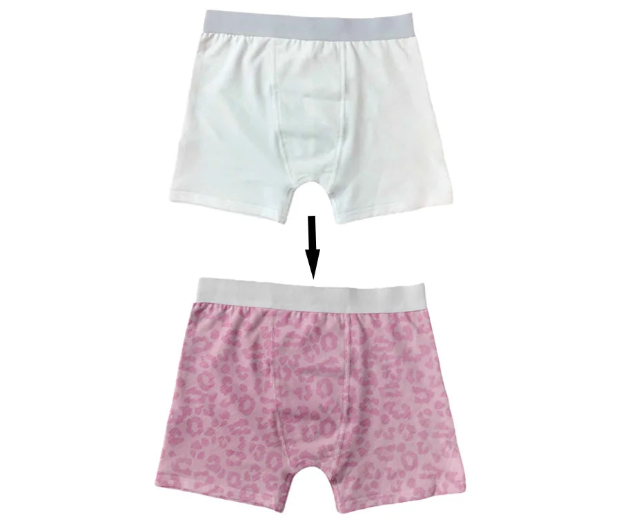 Custom White Men's Polyester Underwear Breathable Knitted Boxer Briefs for Sublimation Blank Customizable Design