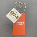 Custom Hot Selling Fashion Popular Silver Foiling Printed Label Custom Tags Wholesale Paper Label for Clothing