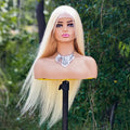 Wholesale 100 Virgin Brazilian Human Hair 13x4 13x6 360 Lace Frontal Wigs Silky Straight 613 Blonde Human Hair HD Ace Front Wig