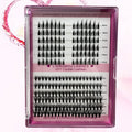 Mixed DIY Eyelash Pre-cut Segmented Fan Cluster Eyelashes Lash Extensions Kit Reusable Large Box Affordable Package