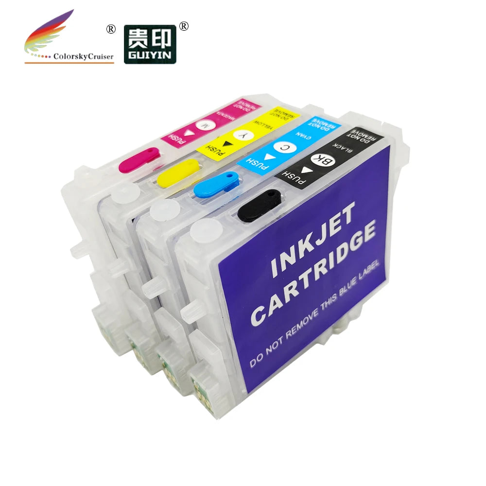 RCE611-614 Refillable Refill Ink Cartridge for Epson T0611 - T0614 61Stylus DX4250 DX4800 DX4800+ DX4850 DX4850+ DX4250 DX4800