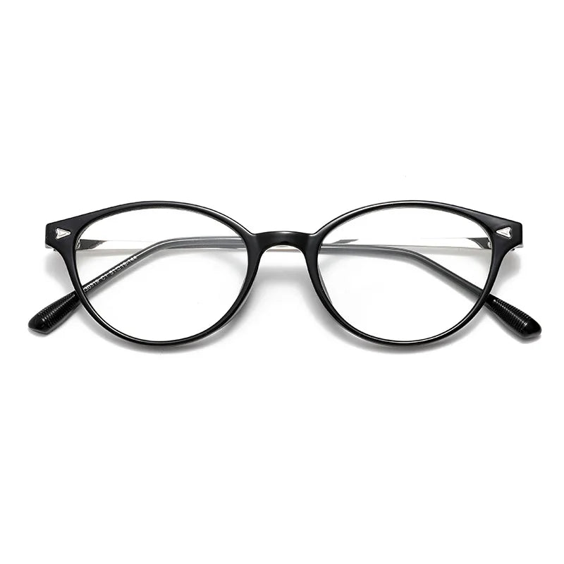 TR90 Retro Round Frame Myopia Glasses Anti-blue Light Glasses Literary Advanced Glasses