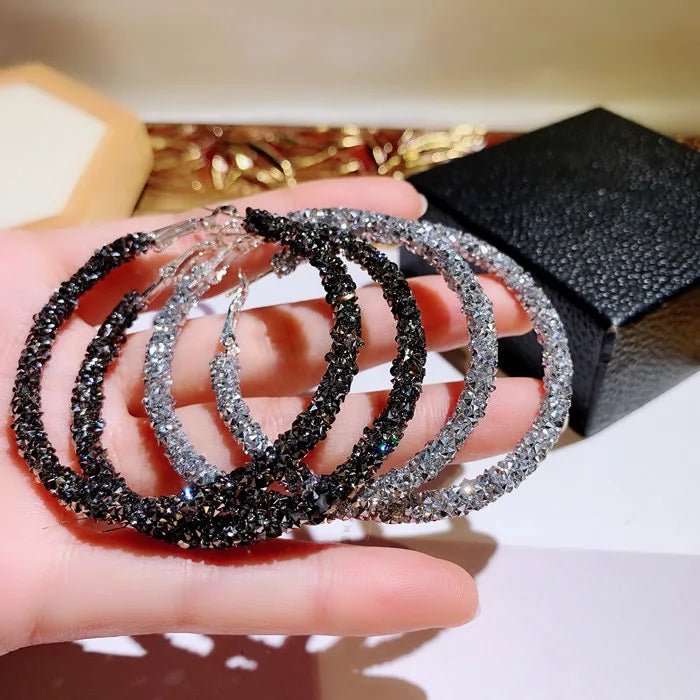 Fashion Korean Exaggerated Earrings Trend Personality Big Circle Hoop Earrings Jewelry for Women