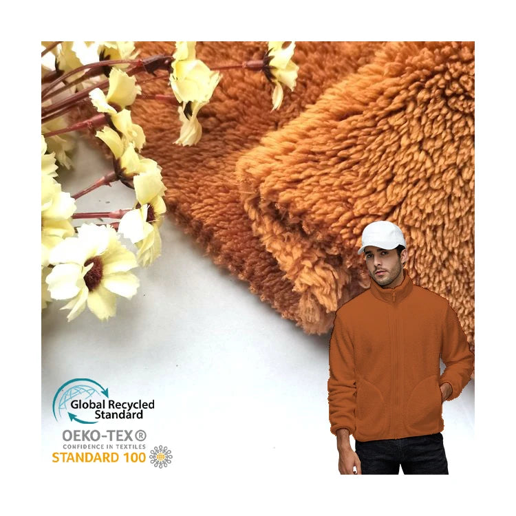 Shaoxing Starke Textile Warm Keeping 100 Polyester Double Sided Knitted Fleece Sherpa Fabric in Winter