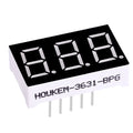 Houkem-3631-ASR 11-Pin Red Cathode 0.36\" 3-Digit LED Seven Segment Digital Display with SDK Function for Posters