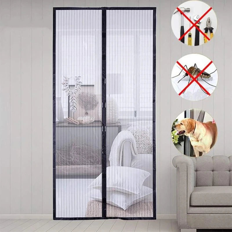 XinLan Cheap Price Mosquito Curtain Net Magnets Prevent Insect Door Mesh Screen Door Curtain