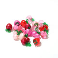 Mix Design 3D Fruit Red Pink Apple Cherry Strawberry Charms Pendant  for Jewelry Making Findings Diy Earrings Keychains Pendant