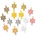 7 Colors 100pcs/bag Double Hole Flower Charms for Jewelry Making Earrings Pendants Necklaces Bracelet Accessories 18*10mm Q1155