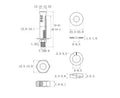 Carbon Steel Q235 Ck45 Grade 4.8 8.8 Blue White Zinc Plated Hot Dip Galvanized Mechanical Anchor Bolt M8 M10 M12 M16 M20