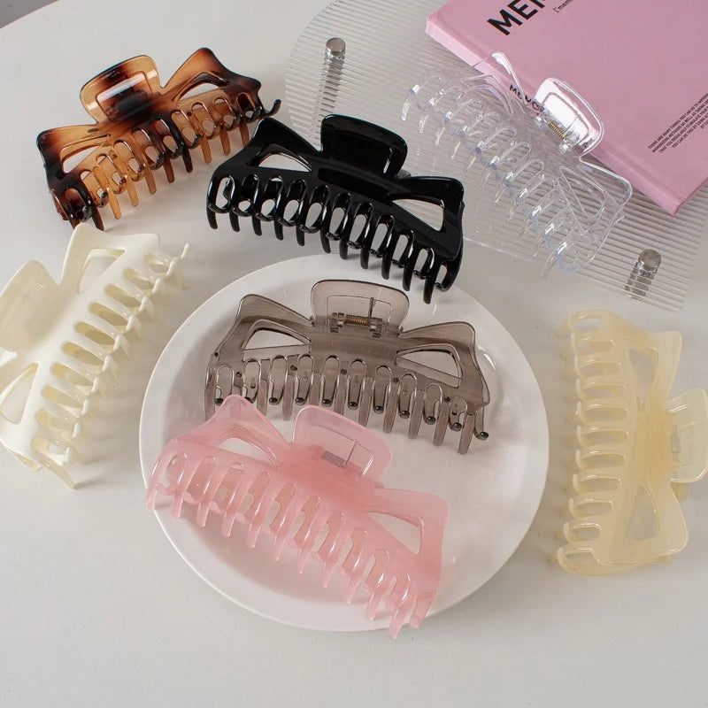 14cm Large Bright Face Keel Clip Autumn Shark Claw with Advanced Sense Hair Grab