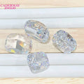 8A Quality Long Cushion Cut Cubic Zirconia 6x7mm to 12*16mm White Color Crushed Iced Cut Synthetic CZ Gemstones Loose