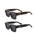 Custom Logo 2026 High Quality Thick Frame Acetate Sunglasses Oversized Rivet Square Sunglasses Men Women
