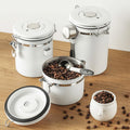 1800Ml Kitchen Storage Containers for Coffee Bean Storage Airtight Stainless Steel Coffee Canister Round Shape Cafe Can