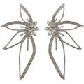 New European American Style Fashion Diamond Butterfly Diamond Earrings Fashion Jewelry Earrings Women