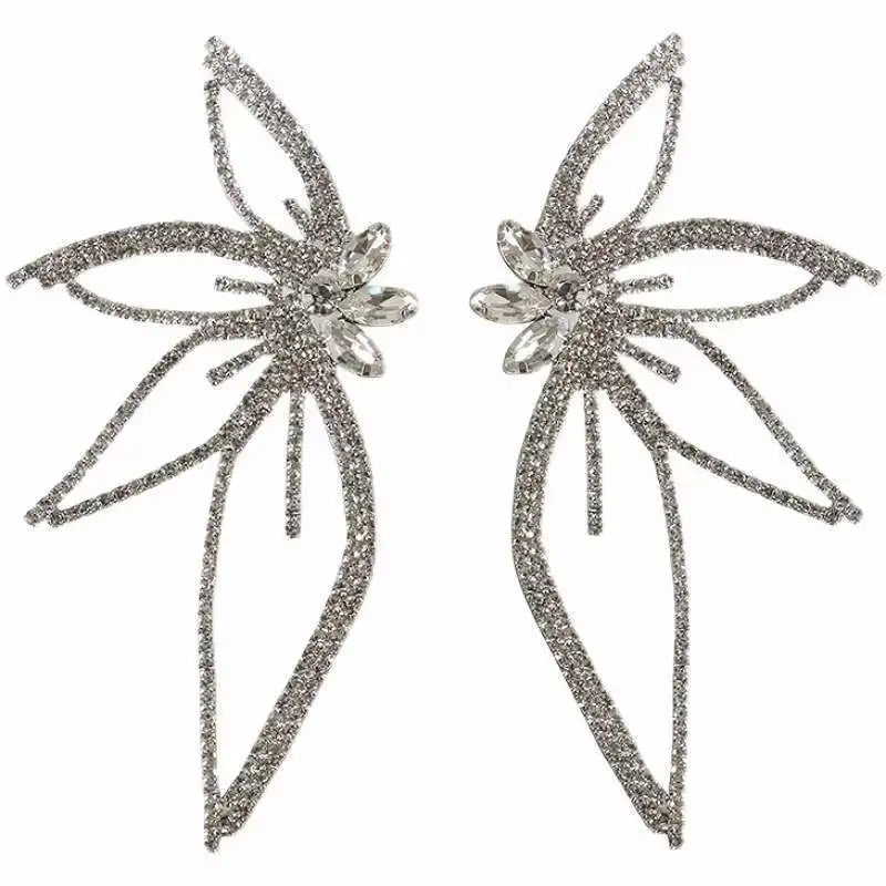 New European American Style Fashion Diamond Butterfly Diamond Earrings Fashion Jewelry Earrings Women