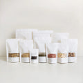 9x14cm White Ziplock Kraft Craft Paper Standing up Pouches Food Packaging Zipper Bags With Window