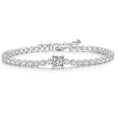 Factory Direct Sale Custom and Bangles Wholesale Offer Quadrate 1ct 925 Silver Moissanite Bracelets