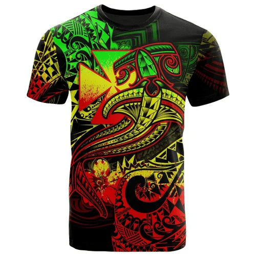 POD Wallis ET Futuna T-Shirt Reggae Shark Print T-shirt Men OEM Casual Soft Polyester Polynesian Tshirt Sublimation Quickly Dry