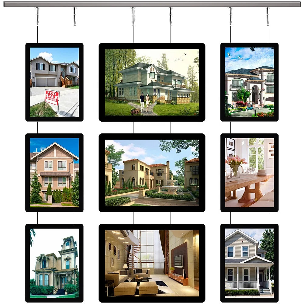 Real Estate Shop Rectangle Indoor Display Window A4 Picture Poster Frame Led Advertising Series Connection Arrayed Light Box