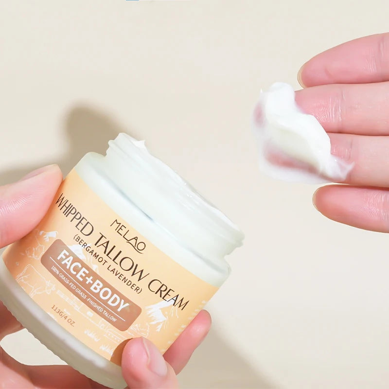 Private Label Whipped Body Butter 100% Natural Grass Fed Beef Tallow Lotion Skin Care Face Body Tallow Care Skin Tallow Cream