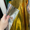 Metalized Gold and Silver Polyurethane TPU Film for Logos and Labels