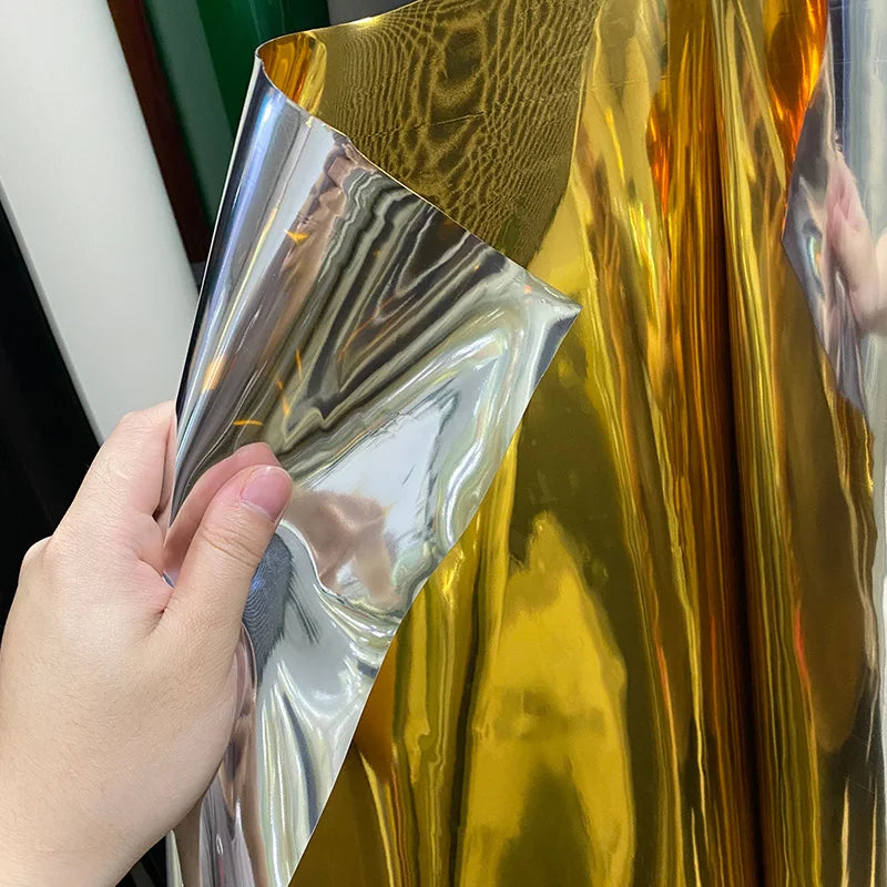 Metalized Gold and Silver Polyurethane TPU Film for Logos and Labels