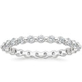 OAHLAN Luxury Jewelry 925 Sterling Silver Rings Stackable Rings Full VVS1 Moissanite Wedding Band for Women Wife