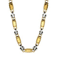 Classic Multiple Color PVD Gold Plated Stainless Steel Necklace Non Fading Tarnish Free Byzantine Chain Necklace for Men