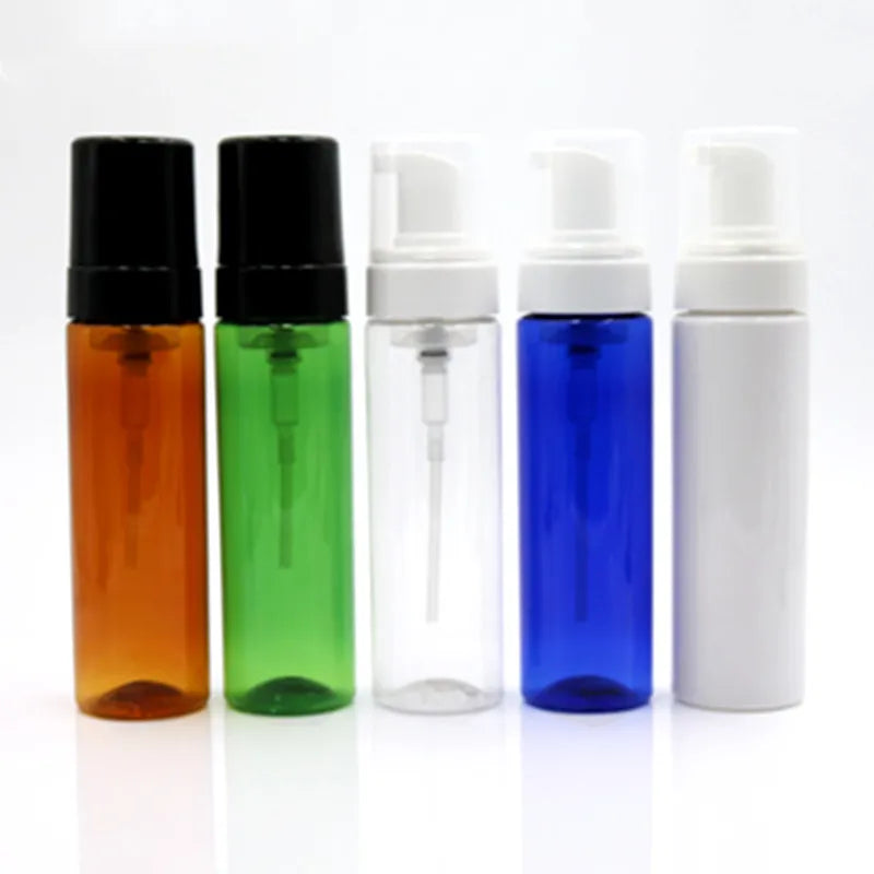 Whosale Clear Blue Amber 100ml 3oz PET Foamer Pump Bottle Plastic Foam Bottle 120ml 150ml Foam Pump Plastic Lotion Bottle