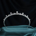 LUOXIN Elegant Princess Crown Wedding Party Hair Accessories Simple Zircon Bridal Tiara