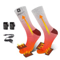 7.4V 2200Mah Rechargeable Battery Heating Winter Outdoor Anti-slip Thick Electric Running Sports Coolmax Print Socks Men Women