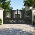JHR Automatic Double Panels Swing Gate Opener Automatic Swing Gate Motor Designs Decorative Aluminum Gates
