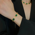 Wholesale Stainless Steel Retro Luxury Gold Jewelry Necklace 24k Dubai Snake Bone Chain Emerald Necklace