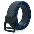 Wholesale Custom Men's Polyester Fiber Elastic Woven Stretch Belt Black Alloy for Buckle Casual Fashion Style